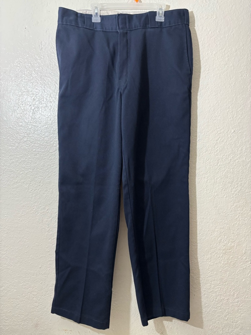 Dickies Navy Straight-Leg Work Dress Pants